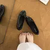 Sapatos femininos estilo doce com laço em padrão de losangos, coleção outono 2026, com aumento interno de altura, corte baixo, bico redondo, estilo sapatilha, sapatos de mãe