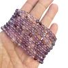 Pulsera de amatista púrpura natural pulsera de gemas naturales translúcidas transfronteriza producto terminado con cuentas redondas DIY Lodolita
