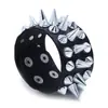 Nuevo Pulsera de Cuero Exagerada para Hombre Punk, Suministro Transfronterizo, Accesorio de Mano Punk de Cuero Sintético con Pinchos de Moda