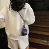 Nova Bolsinha de Moedas Infantil 2025, Mini Bolsa de Alça de Pescoço da Moda para Crianças, Bolsinha Colorida Contrastante da Moda para Chaves e Fones de Ouvido para Meninos e Meninas