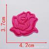 Adesivo de Aplique Flor Rosa de Tamanho Grande, Médio e Pequeno para Toalha de Mesa de Hotel e Lençol de Cama Reparo de Manchas Decalque para Passar a Ferro Adesivo para Tecido com Furo de Cigarro