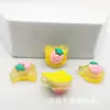 Desenho animado transparente Fruta morango rabanete acessórios de resina diy cola de creme corda de cabelo infantil grampo de cabelo material para capa de celular