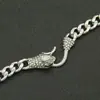 Colar feminino curto tendência corrente cubana lisa joias moda estilo ins colar tridimensional cabeça de cobra diamante acessórios