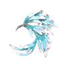 Broche Estilo Chino Retro Cola de Fénix Corsage Pin de Alta Gama Hebilla para Toalla de Seda Antisuelta Accesorios de Ropa Degradados Accesorios para Traje Mujer