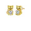 Novos Brincos de Prata Esterlina S925 Coração de Gato Fofo com Zircônia para Mulheres, Brincos de Design de Alta Qualidade, Brincos Versáteis para o Dia a Dia