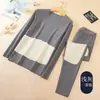 Traje térmico nuevo de Otoño e Invierno para hombre, conjunto de parches, mallas térmicas con forro polar, ajustadas y engrosadas, mallas largas para culturismo