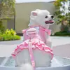 Saia Jeans para Pet, Roupa para Cachorro, Saia com Arnês para Coleira, Vestido para Gato, Corgi Ursinho, Venda Direta da Fábrica