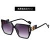 Gafas de sol de moda para mujer, gafas de sol de montura grande, para fotografía callejera, B grande, gafas de sol con protección UV, fabricantes al por mayor