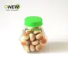 Botella Hexagonal de 70ml, Caramelo Pequeño con Forma de Bollo Botella de Plástico Transparente Sellada con Tapa, Frasco Transparente de Plástico PET de Grado Alimenticio