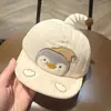 Gorros para Bebé Estilo Delgado de Primavera y Verano Lindo Pingüino Gorra de Béisbol para Niños y Niñas Visera Suave Estilo Coreano Nueva Gorra de Béisbol