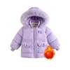 Roupas de Inverno para Meninas Roupas de Algodão para Crianças Pequenas e Médias Jaqueta Quente com Capuz Acolchoada com Laço para Passeio Jaqueta de Algodão para Menina Yang