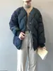Jaqueta acolchoada de algodão estilo coreano para mulheres, casaco curto de inverno acolchoado de algodão, corte solto para pessoas baixinhas, jaqueta puffer estilo baseball, agasalho grosso