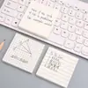Notas adhesivas de estilo simple y fresco con fuerte adhesión, blocs de notas cuadriculados y rayados, desprendibles y reutilizables, papel de notas lindo