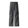 Ropa de Hombre / Para Personas Altas de Longitud Extendida Estilo Otoño Marca Americana de Moda Bolsillo Grande Pantalones Cargo Plisados Pantalones Casuales Sueltos