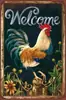 Pintura de ferro de animal personalizada decorações de parede externas penduradas pintura decorativa de fazenda country retrô americana