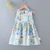 Vestido de Playa de Algodón y Seda Floral de Princesa para Niños 2026 Verano Nuevo Vestido de Tirantes para Bebé Ropa para el Hogar con Aire Acondicionado