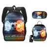 Conjunto de três peças de mercadoria da Copa do Mundo de 2026: mochila, estojo escolar, bolsa de ombro para almoço, atacado transfronteiriço em estoque