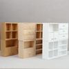 1:Vitrina de combinación con 12 modelos de bolsillo, vitrina para casa de muñecas, librería en miniatura para manualidades, minimuebles y adornos.