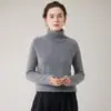 Suéter de invierno 100% cachemira pura de cuello alto para mujer, jersey de cachemira de cabra amigable con la piel, holgado y grueso con mangas raglán, camiseta base de punto