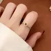 Anillo Ajustable de Plata de Ley S925 Lujo Ligero Retro Moda Bicolor Dorado Base para Anillo de Joyería Ovalada DIY