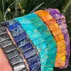 Acessórios de Pulseira Mais Vendidos Transfronteiriços Coloridos Marca de Mão Pedra Imperial Retangular Marca de Mão DIY Pedra Contas Soltas Fabricante Atacado