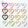 Pintura de Color Caramelo Corazón de Melocotón Pintado a Mano Hebilla de Primavera Anillo Abierto de Corazón Llavero Goteo de Aceite Accesorios DIY Conexión de Aleación