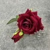 Decoración de Flor Artificial Rosa con Borde Rizado, Adorno de Flor Artificial, Centro de Mesa, Flor Eterna para Sala de Estar, Rosa de Flor Falsa