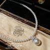 Lágrimas de Sirena Cuentas Blancas Australianas Bebé Xiao Mi 2mm Cuentas Xiao Mi Collar de Perlas Corona Tahitiana Zirconia Collar de Concha