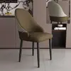 Mesa y Sillas de Comedor Modernas Minimalistas de Lujo Ligero para Uso Doméstico, Sillas con Respaldo Estilo Italiano para Restaurante, Sillas de Comedor de Hierro Forjado para Recepción y Negociación