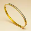 Pulsera Transfronteriza de Acero de Titanio de Nicho Incrustada con Diamantes con un Toque de Lujo, Diseño Estrellado, No se Desvanece, Regalo Exquisito y de Moda