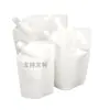 Bolsa com Bico Descartável Branco Leitoso do Fabricante para Bebidas, Sucos, Leite, Bolsa Auto-Sustentável Auto-Selante, Saco de Embalagem para Detergente de Roupa, Selado