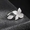 Joyería de Lujo Ligero Flor Clásica Hoja Moda Anillo Ajustable Exquisito Estudiante Femenina Regalo Exquisito R5433
