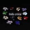 Cor de cristal contas octogonais iluminação acessórios de cristal 14mm contas octogonais de cristal cortina de contas octogonais atacado