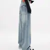 Jeans de Pierna Ancha con Forma de Pera para Mujer 2025 Primavera Nuevo Estilo Pantalones Rectos Holgados Adelgazantes de Cintura Alta para Chica Gordita