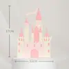Decoração de Bolo Castelo Solitário Cartão Abóbora Car Rosa Castelo Grande Cena de Decoração de Bolo de Aniversário Acessórios Plug-in