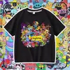 Camiseta Infantil de Manga Curta Poppy Playtime Verão Tendência Leve 7