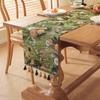 Mantel Jacquard de Algodón y Lino de Alta Gama Estilo Pastoral Americano Cubierta de Bandera de Mesa para Restaurante Sala de Estar Tapete a Prueba de Polvo Venta al por Mayor y al por Menor