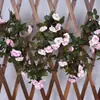 Decoraciones de flores artificiales, alto valor estético, varias especificaciones, rosa y plantas colgantes para decoración de interior, balcón, celebración y festividades