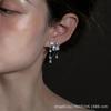 Estrellas Brillantes Piedra Blanca Pendientes de Estrellas Diseño Geométrico Único Fantasía Versátil Incrustados de Diamantes Pendientes de Meteoro para Mujer