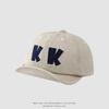 Gorros para Bebé Estilo Japonés para Niños con Bordado de Letra Kk, Gorras de Béisbol de Borde Suave para Niños Estilo Primavera y Otoño, Gorras de Pico Lisas para Niñas