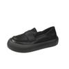 Zapatos de Enfermera Casuales para el Día a Día 2025 Primavera y Otoño Slip-On Suela Suave Cómodos Suela Gruesa Zapatos Negros para Mujer