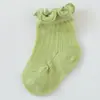 Calcetines para Niños, Calcetines de Verano Finos y Transpirables para Bebés, Calcetines para Bebés Recién Nacidos de Primavera y Otoño, Calcetines de Malla de Caña Media, Borde Fruncido de Algodón y Seda