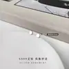 Pendientes de moda redondos de plata de ley s999, elegantes y brillantes, para el lóbulo de la oreja, de diseño geométrico, pendientes de nicho de alta gama, Accesorios al por mayor