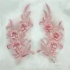 Renda Tridimensional Floral Colorida Bordado Tridimensional Acessórios DIY Feitos à Mão Acessórios para Roupas de Renda Aplique de Renda