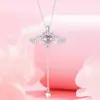 Collar de plata esterlina S999 corazón de Cupido para mujer nicho de lujo ligero Ángel cadena clavícula alas Día de San Valentín novia