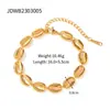 Pulsera Wanxing Estilo Europeo y Americano Acero Inoxidable Chapado en Oro de 18 Quilates Temática Oceánica con Conchas y Estrellas de Mar, Bestseller Transfronterizo, No se Desvanece, Pulsera Versátil
