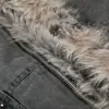 Zuoshan Diao Ropa de Trabajo Cuello Alto Chaqueta de Algodón Ropa de Abrigo para Hombre Invierno Engrosada Cálida Punk Diseño de Remaches Bolsillos Ropa de Algodón