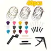 Amazon Más Vendido Set de Accesorios para Guitarra Cuerdas de Guitarra Púa Cejilla Herramienta de Cambio de Cuerdas Tres en Uno Combinación