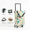 Carrito de compras plegable, de gran capacidad y duradero para mujeres mayores, adecuado para transportar comestibles y subir escaleras