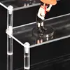 Soporte de Exhibición Acrílico, Soporte Escalera para Figuras, Adorno de Escritorio para Muñecas Pop Mart, Soporte Transparente para Exhibición de Postres y Joyería